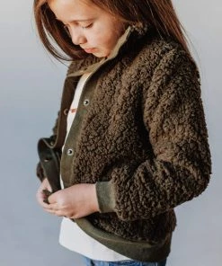 Vendor-unknown Marshall Teddy Bomber Jacket Olive KIDS