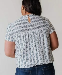 Vendor-unknown Tops PLUS Priscilla Smocked Yoke Blouse 10 Vendor-unknown Tops PLUS Priscilla Smocked Yoke Blouse