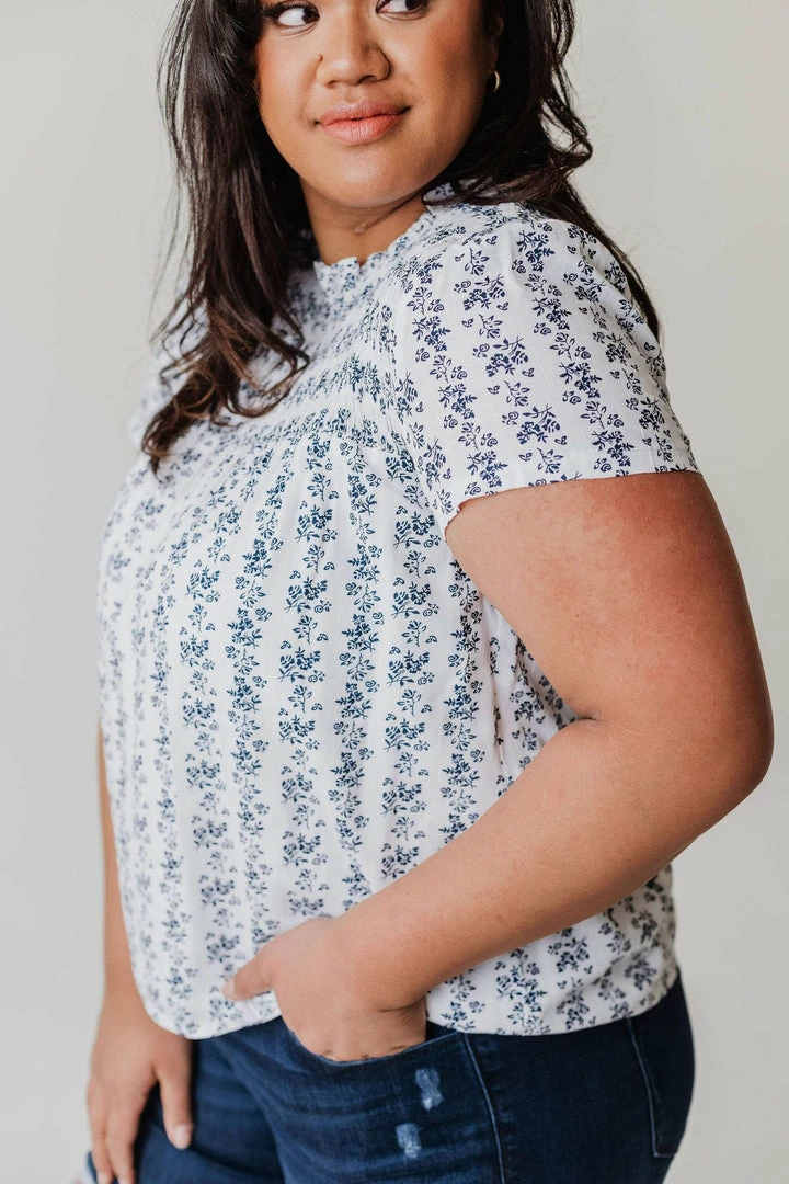 Vendor-unknown Tops PLUS Priscilla Smocked Yoke Blouse 5 Vendor-unknown Tops PLUS Priscilla Smocked Yoke Blouse