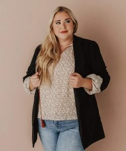 Vendor-unknown Tops Plus Size EXCLUSIVE! Emrie Blazer Black 14 Vendor-unknown Tops Plus Size EXCLUSIVE! Emrie Blazer Black