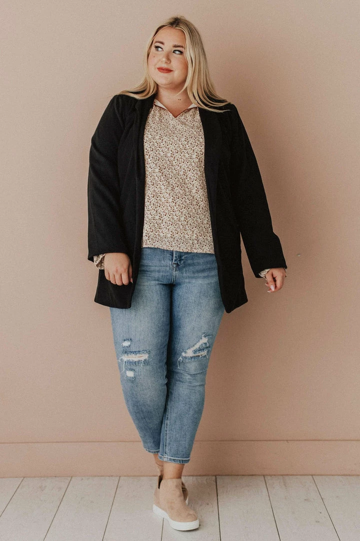 Vendor-unknown Tops Plus Size EXCLUSIVE! Emrie Blazer Black 4 Vendor-unknown Tops Plus Size EXCLUSIVE! Emrie Blazer Black