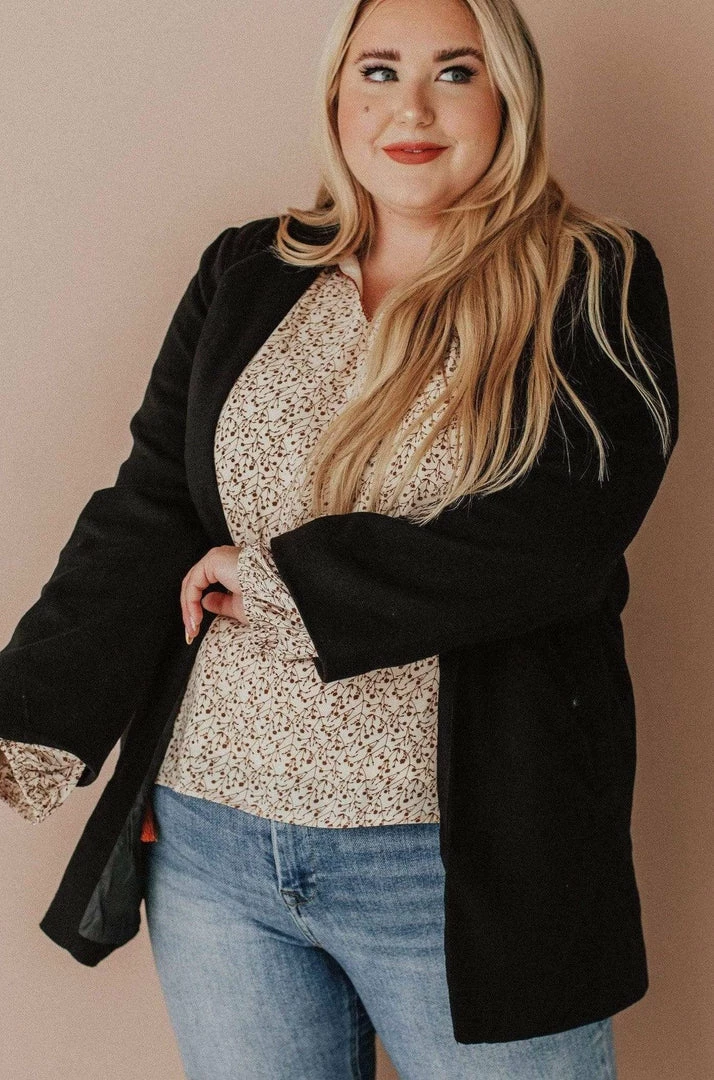 Vendor-unknown Tops Plus Size EXCLUSIVE! Emrie Blazer Black 3 Vendor-unknown Tops Plus Size EXCLUSIVE! Emrie Blazer Black