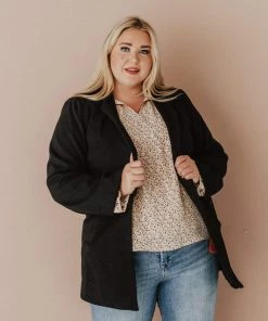 Vendor-unknown Tops Plus Size EXCLUSIVE! Emrie Blazer Black 11 Vendor-unknown Tops Plus Size EXCLUSIVE! Emrie Blazer Black
