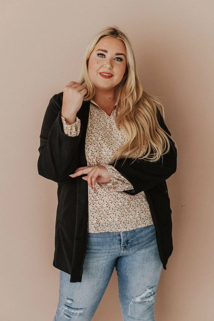Vendor-unknown Tops Plus Size EXCLUSIVE! Emrie Blazer Black 7 Vendor-unknown Tops Plus Size EXCLUSIVE! Emrie Blazer Black