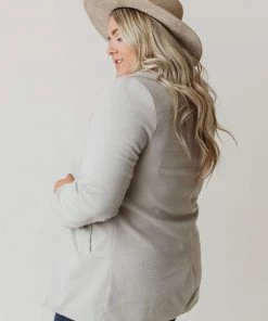 Vendor-unknown Plus Size EXCLUSIVE! Emrie Blazer Grey