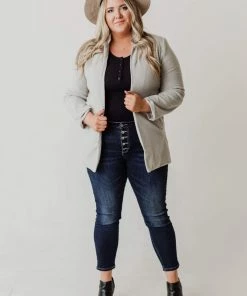 Vendor-unknown Plus Size EXCLUSIVE! Emrie Blazer Grey