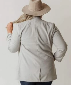 Vendor-unknown Plus Size EXCLUSIVE! Emrie Blazer Grey