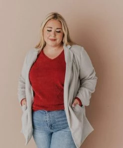 Vendor-unknown Plus Size EXCLUSIVE! Emrie Blazer Grey