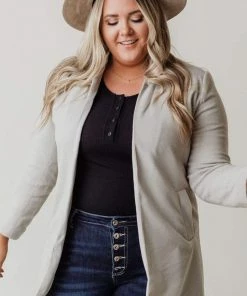 Vendor-unknown Plus Size EXCLUSIVE! Emrie Blazer Grey