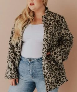 Vendor-unknown Plus Size EXCLUSIVE! Emrie Blazer Leopard