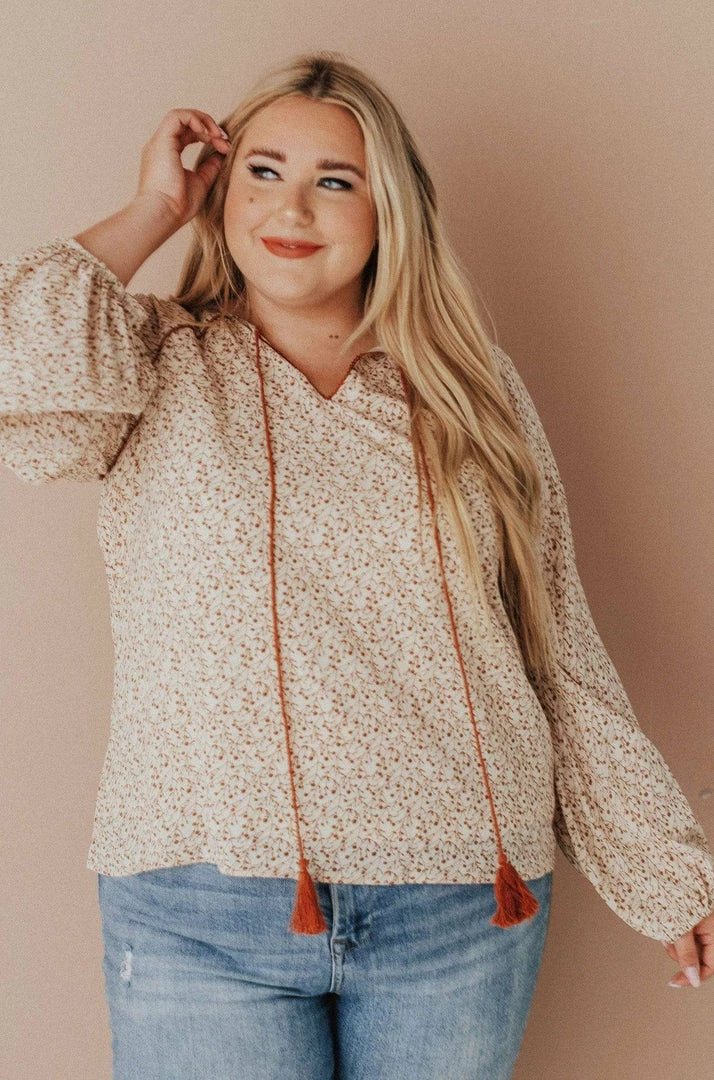 Vendor-unknown Plus Size EXCLUSIVE! Jacqueline Floral Top With Tassels 3 Vendor-unknown Plus Size EXCLUSIVE! Jacqueline Floral Top With Tassels