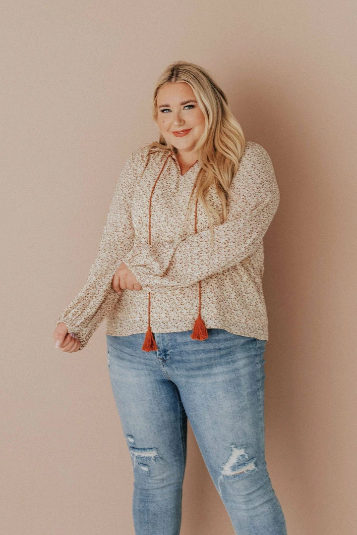 Vendor-unknown Plus Size EXCLUSIVE! Jacqueline Floral Top With Tassels 6 Vendor-unknown Plus Size EXCLUSIVE! Jacqueline Floral Top With Tassels