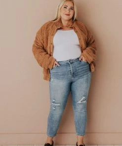 Vendor-unknown Marshall Teddy Bomber Jacket Camel Tops