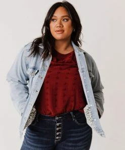 Vendor-unknown Plus Size EXCLUSIVE! Shirley Denim Jacket With Leopard Lined Pockets Tops 13 Vendor-unknown Plus Size EXCLUSIVE! Shirley Denim Jacket With Leopard Lined Pockets Tops