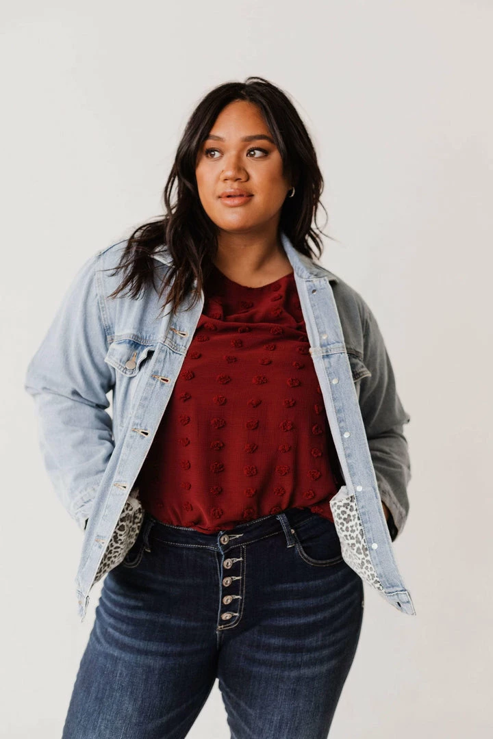 Vendor-unknown Plus Size EXCLUSIVE! Shirley Denim Jacket With Leopard Lined Pockets Tops 5 Vendor-unknown Plus Size EXCLUSIVE! Shirley Denim Jacket With Leopard Lined Pockets Tops