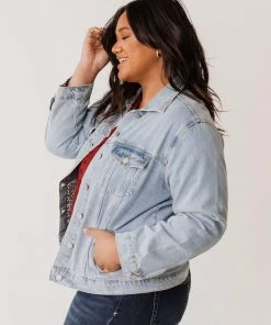 Vendor-unknown Plus Size EXCLUSIVE! Shirley Denim Jacket With Leopard Lined Pockets Tops 14 Vendor-unknown Plus Size EXCLUSIVE! Shirley Denim Jacket With Leopard Lined Pockets Tops