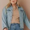 Vendor-unknown Plus Size EXCLUSIVE! Shirley Denim Jacket With Leopard Lined Pockets Tops 1 Vendor-unknown Plus Size EXCLUSIVE! Shirley Denim Jacket With Leopard Lined Pockets Tops