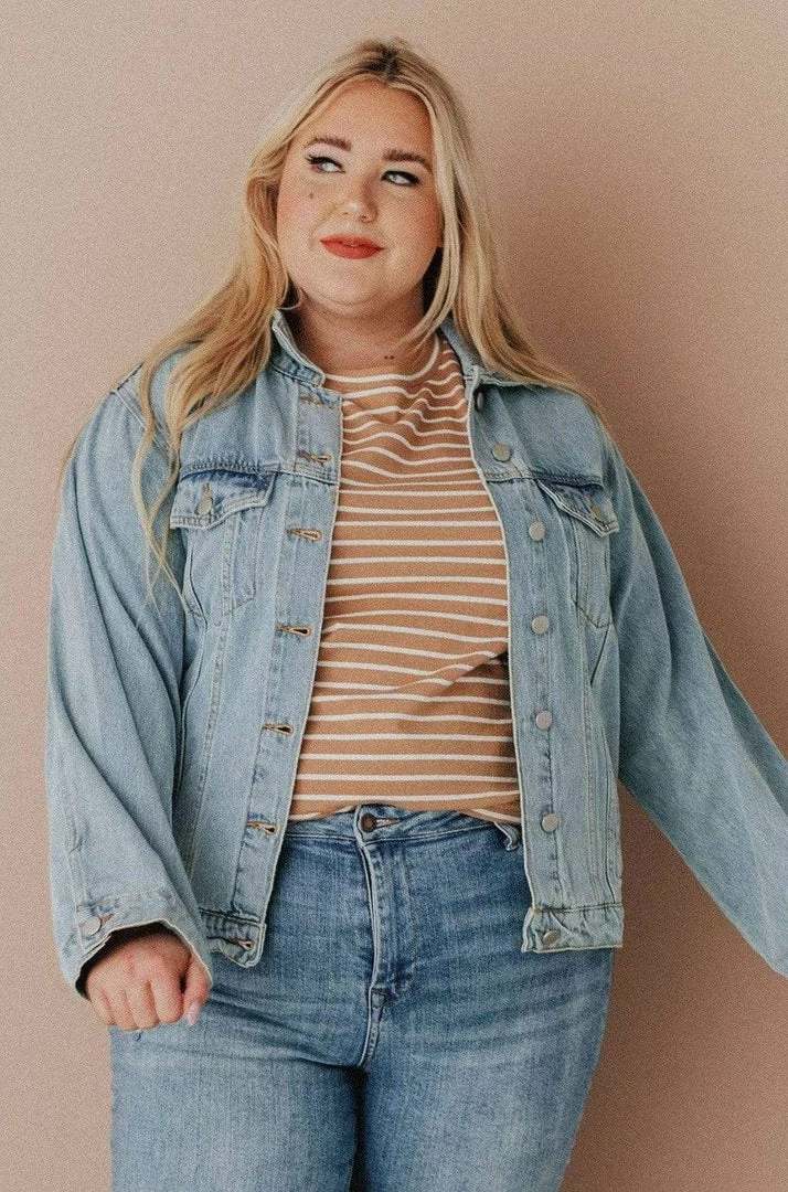 Vendor-unknown Plus Size EXCLUSIVE! Shirley Denim Jacket With Leopard Lined Pockets Tops 3 Vendor-unknown Plus Size EXCLUSIVE! Shirley Denim Jacket With Leopard Lined Pockets Tops