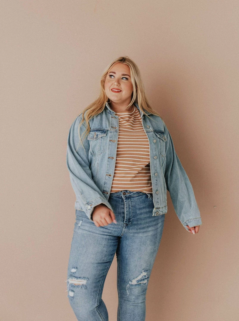 Vendor-unknown Plus Size EXCLUSIVE! Shirley Denim Jacket With Leopard Lined Pockets Tops 8 Vendor-unknown Plus Size EXCLUSIVE! Shirley Denim Jacket With Leopard Lined Pockets Tops