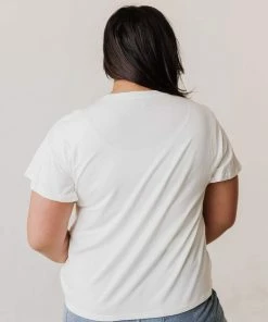 Vendor-unknown Tops Plus Size Horoscope Embroidered Tee Ivory