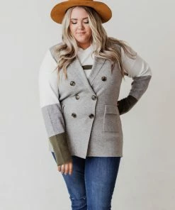 Vendor-unknown Plus Size Kait Sleeveless Sweater Vest Heather Grey Tops