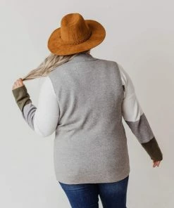 Vendor-unknown Plus Size Kait Sleeveless Sweater Vest Heather Grey Tops