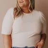 Vendor-unknown Plus Size Rhonda Textured Knit Top Blush 1 Vendor-unknown Plus Size Rhonda Textured Knit Top Blush