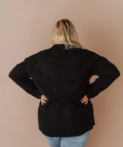 Vendor-unknown Tops Plus Size Sally Knit Blazer Black