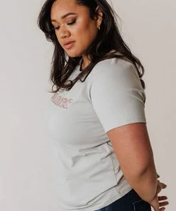 Vendor-unknown Plus Size Wander Embroidered Tee Tops