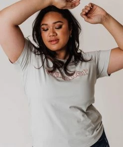 Vendor-unknown Plus Size Wander Embroidered Tee Tops