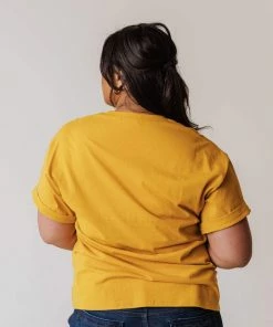 Vendor-unknown Tops PLUS Stereo Oversized Graphic Tee Mustard