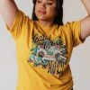 Vendor-unknown Tops PLUS Stereo Oversized Graphic Tee Mustard