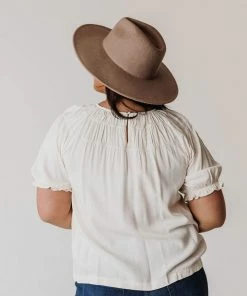 Vendor-unknown Tops PLUS Viola Smocked Yoke Top Ivory