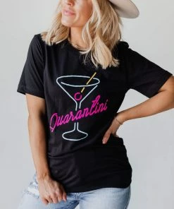 Vendor-unknown Tops Quarantini Tee Black