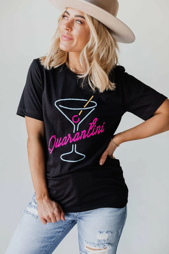 Vendor-unknown Tops Quarantini Tee Black 3 Vendor-unknown Tops Quarantini Tee Black