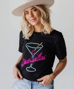 Vendor-unknown Tops Quarantini Tee Black