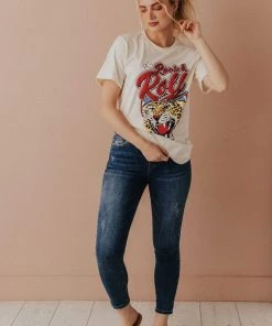 Vendor-unknown Rock & Roll Cheetah Tee Cream