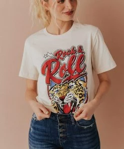 Vendor-unknown Rock & Roll Cheetah Tee Cream
