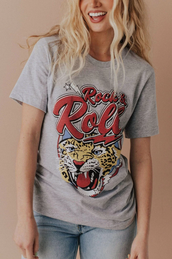 Vendor-unknown Rock & Roll Cheetah Tee Heather Grey 7 Vendor-unknown Rock & Roll Cheetah Tee Heather Grey