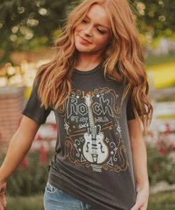 Vendor-unknown Rock Stay Wild Graphic Tee Tops