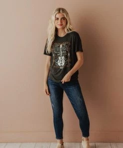 Vendor-unknown Rock Stay Wild Graphic Tee Tops