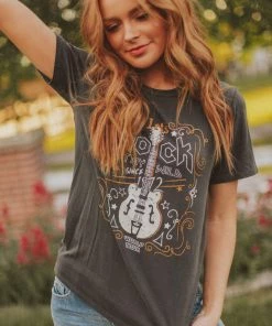 Vendor-unknown Rock Stay Wild Graphic Tee Tops