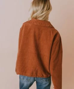 Vendor-unknown Rosalie Corduroy Jacket Camel Tops