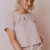 Hayden Los Angelos Demi Short Sleeved Top Blush Tops