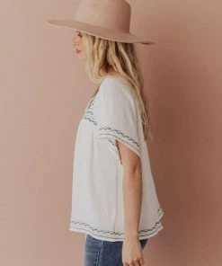 Vendor-unknown Tops Sierra Babydoll Top White