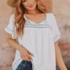 Vendor-unknown Tops Sierra Babydoll Top White