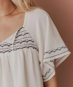 Vendor-unknown Tops Sierra Babydoll Top White