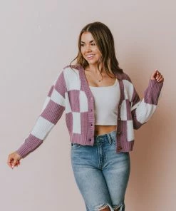Lucy Avenue Tops Gianna Knit Pullover Lavender