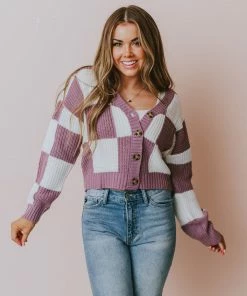 Lucy Avenue Tops Gianna Knit Pullover Lavender