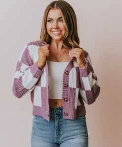 Lucy Avenue Tops Gianna Knit Pullover Lavender